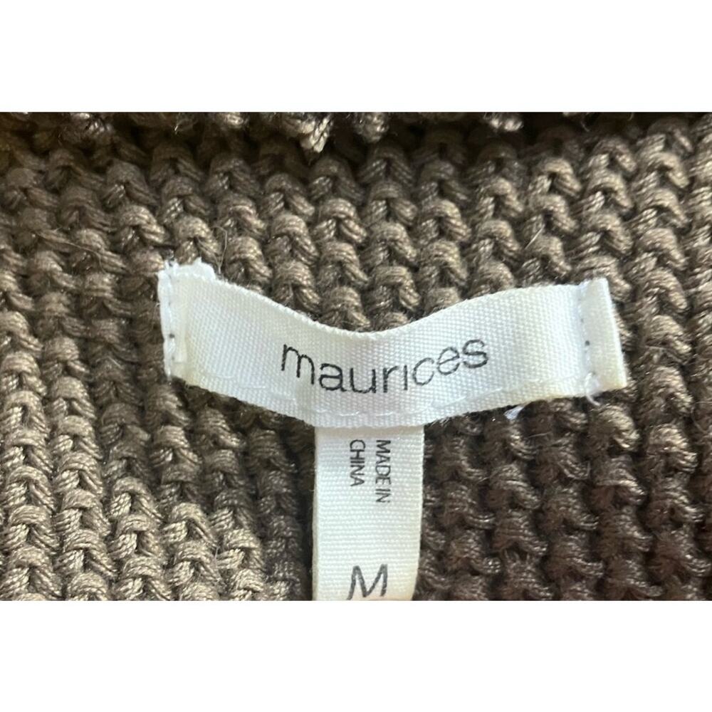 Maurices Women's Brown Full Zip Faux Fur Vest W/ Sweater Knit Backing | Size M - Picture 9 of 11